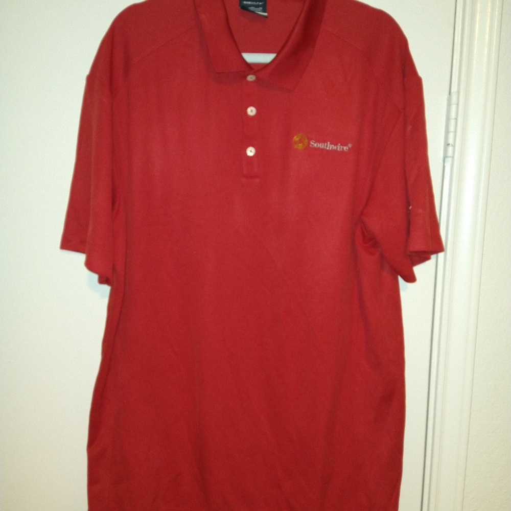 Nike Golf Dri-Fit Red Short Sleeve Polo Shirt Men's sz XL